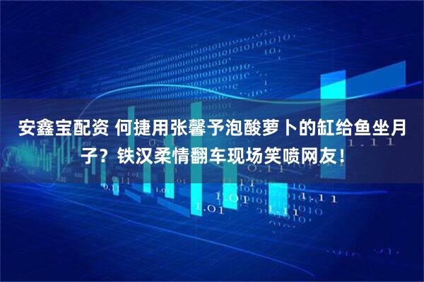 安鑫宝配资 何捷用张馨予泡酸萝卜的缸给鱼坐月子？铁汉柔情翻车现场笑喷网友！